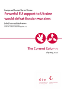 Powerful EU support to Ukraine would defeat Russian war aims