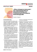„Offene strategische Autonomie“: eine entwicklungspolitische Standortbestimmung und Positionierung für die deutsche Entwicklungspolitik