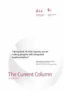 Taking stock of 2030 Agenda: are we making progress with integrated implementation?