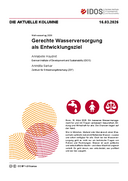 Gerechte Wasserversorgung als Entwicklungsziel
