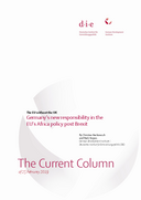Germany’s new responsibility in the EU’s Africa policy post Brexit