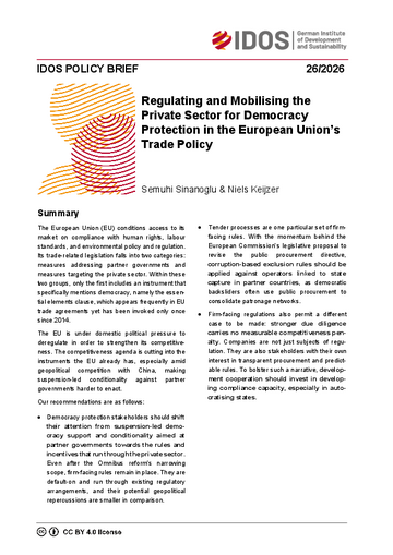 Regulating and mobilising the private sector for democracy protection in the European Union’s trade policy