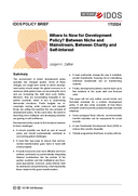 Where to now for development policy? Between niche and mainstream, between charity and self-interest