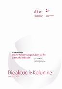 Welche Auswirkungen haben sie für Entwicklungsländer?