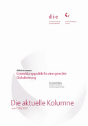 Entwicklungspolitik für eine gerechte Globalisierung