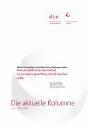 Warum Einfluss in der Global Governance gerechter verteilt werden sollte