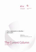 Peace agreement in Colombia – what next?