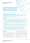Can the EU prioritise both the African Union and the Africa, Caribbean and Pacific group?