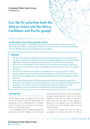 Can the EU prioritise both the African Union and the Africa, Caribbean and Pacific group?