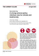A strong science-policy interface now for climate and biodiversity