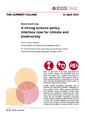 A strong science-policy interface now for climate and biodiversity