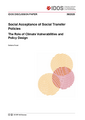 Social acceptance of social transfer policies: the role of climate vulnerabilities and policy design