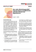 Quo Vadis, Entwicklungspolitik? Zwischen Nische und Mainstream, zwischen Almosen und Eigeninteresse 