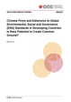 Cover: Discussion Paper 18/2023 "Chinese firms and adherence to global ESG standards in developing countries: is there potential to create common ground?" by Mike Morris