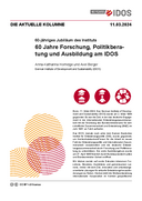 60 Jahre Forschung, Politikberatung und Ausbildung am IDOS