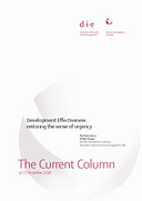 Development Effectiveness: restoring the sense of urgency