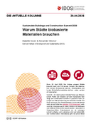Warum Städte biobasierte Materialien brauchen