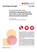 Umdenken demokratischer Akteur*innen in der internationalen Gemeinschaft erforderlich