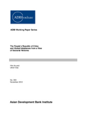The people’s republic of China and global imbalances from a view of sectorial reforms