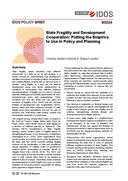 State fragility and development cooperation: putting the empirics to use in policy and planning
