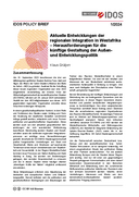Aktuelle Entwicklungen der regionalen Integration in Westafrika: Herausforderungen für die künftige Gestaltung der Außen- und Entwicklungspolitik