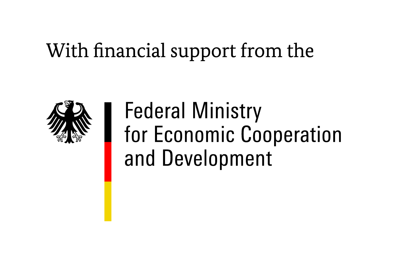 Logo: With financial support from the Federal Ministry for Economic Cooperation and Development