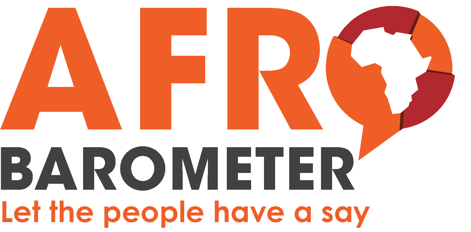 Logo: Afrobarometer, Afrobarometer is non-partisan, pan-African research institution conducting  public attitude surveys on democracy, governance, the economy and society in 30+ countries repeated on a regular cycle.