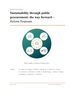 Sustainability through public procurement: the way forward - reform proposals