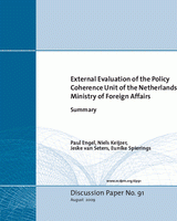 External evaluation of the policy coherence unit of the Netherlands Ministry of Foreign Affairs: summary