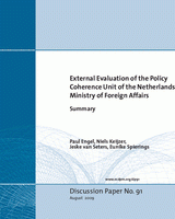 External evaluation of the policy coherence unit of the Netherlands Ministry of Foreign Affairs: summary External evaluation of the policy coherence unit of the Netherlands Ministry of Foreign Affairs: summary