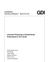 Informal financing of small-scale enterprises in Sri Lanka