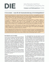 E-Government - Ansatz für die Staatsmodernisierung in Entwicklungsländern?