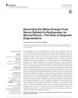 Governing the water-energy-food nexus related to hydropower on shared rivers: the role of regional organizations