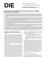 Eine globale IKT-Kompetenzoffensive zur Überwindung der digitalen Kluft zwischen Nord und Süd