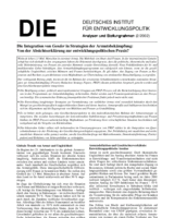 Die Integration von Gender in Strategien der Armutsbekämpfung: von der Absichtserklärung zur entwicklungspolitischen Praxis?