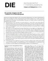 Die zentralen Aufgaben des IWF - Leitlinien für ein Reformprogramm