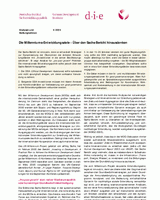 Die Millenniums-Entwicklungsziele – über den Sachs-Bericht hinausdenken