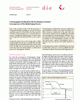 A demographic dividend for the developing countries? Consequences of the global aging process