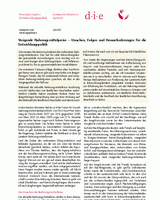 Steigende Nahrungsmittelpreise - Ursachen, Folgen und Herausforderungen für die Entwicklungspolitik