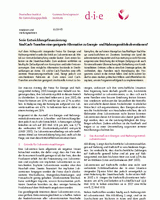 Serie Entwicklungsfinanzierung: Sind Cash-Transfers eine geeignete Alternative zu Energie- und Nahrungsmittelsubventionen?