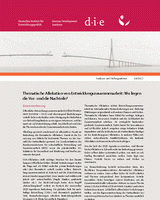 Thematische Allokation von Entwicklungszusammenarbeit: wo liegen die Vor- und die Nachteile?