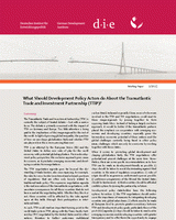 What should development policy actors do about the Transatlantic Trade and Investment Partnership (TTIP)?