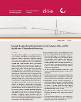 Successful agricultural mechanisation in sub-Saharan Africa and the significance of agricultural financing