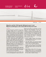 Migration and the 2030 Agenda: making everyone count - migrants and refugees in the Sustainable Development Goals