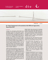 EU-China engagement in humanitarian aid: different approaches, shared interests?