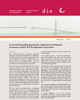 Economic Partnership Agreements: implications for regional governance and EU-ACP development cooperation