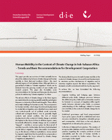 Human mobility in the context of climate change in Sub-Saharan Africa: trends and basic recommendations for development cooperation