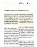 EU and UN Development Cooperation: what should Germany work for?