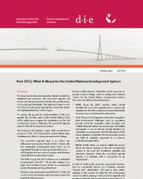 Post 2015: what it means for the United Nations development system