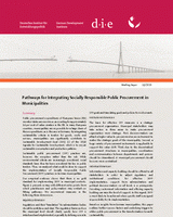 Pathways for integrating socially responsible public procurement in municipalities